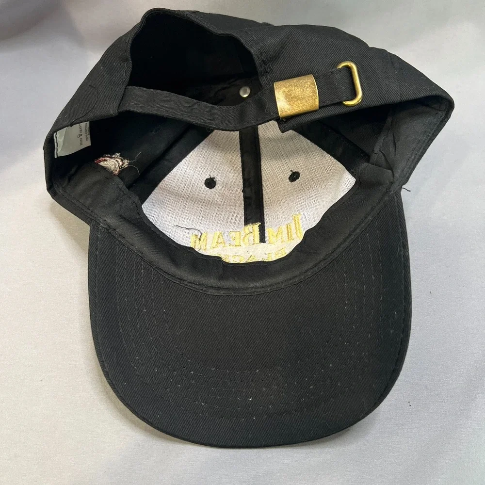 Jim Beam Black Baseball Cap Mens One Size Logo Embroidered Adjustable Strapback